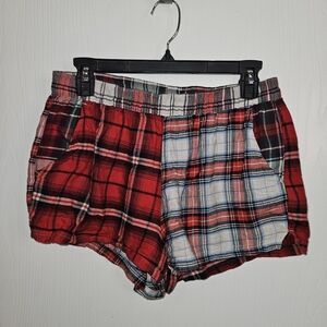 American Eagle Outfitters Red and White Plaid Lounge Shorts